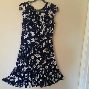 Dress Ralph Lauren Blue with white flowers print